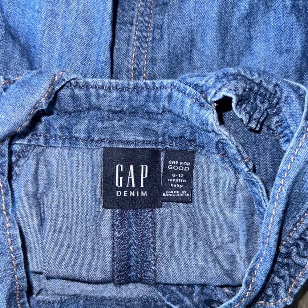 Gap Denim Blue Kids Overalls | 6-12M - Picture 6 of 6